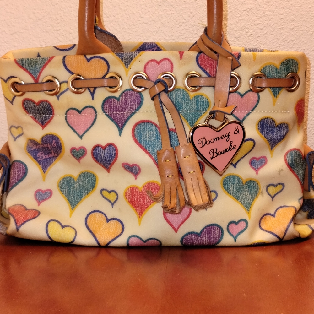 Dooney & Bourke Small tassel tote (IH70 WH 60716828) Leather Tan & Yellow